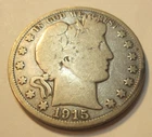 1915 D * SILVER BARBER HALF DOLLAR * As Seen * FREE SHIP