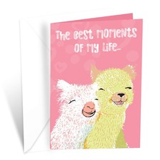 Prime Greetings Llama Valentine's Day Card, Made in America,