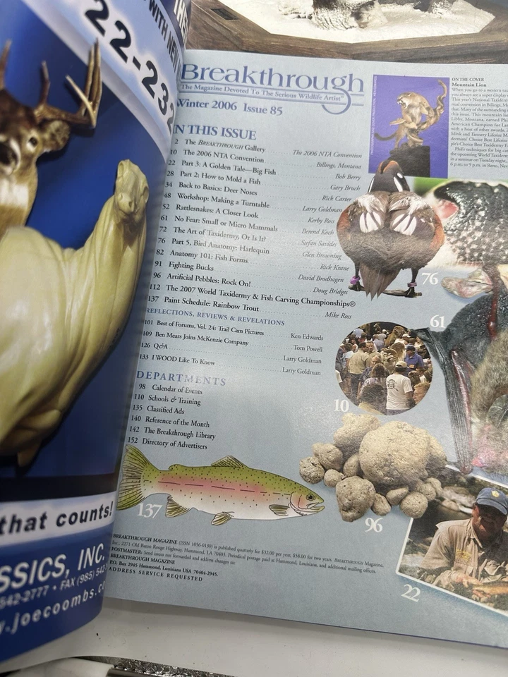 Breakthrough Magazine Lot Of 4/2006 Magazine Devoted To The Wildlife Artist - Image 3 of 4