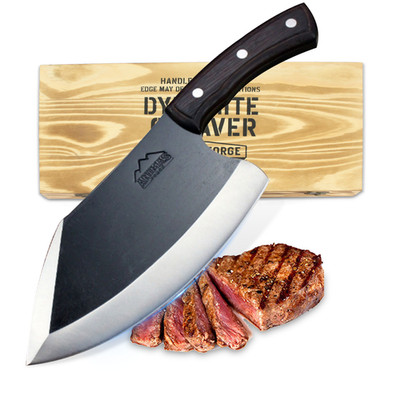 Animas Forge Dynamite Cleaver Meat Cleaver High Carbon Steel Butcher Knife