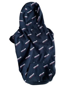 Kirkland Costco Dog Hoodie Black Clothes Size Large Coat Reflective Lettering