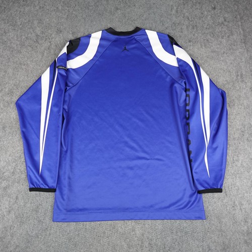 Vintage Jordan Shirt Mens XL Blue White Motocross Jersey Air Jumpman MX BMX Y2K - Picture 11 of 19