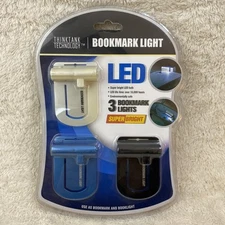 LED Bookmark Lights 3 Pack Think Tank Technology Purse Light Bookmark Lights New