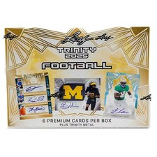 Leaf Trinity 2025 Football - HOBBY BOX [6 Premium Cards Plus Trinity Metal] -New