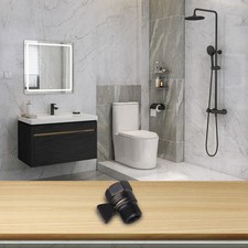 Easy to Use Black Shut Off Valve for Water Saver Shower Head Solid Brass