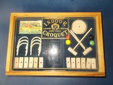 LONDON DRY GIN GIFT SET- MINIATURE INDOOR CROQUET SET IN WOODEN BOX