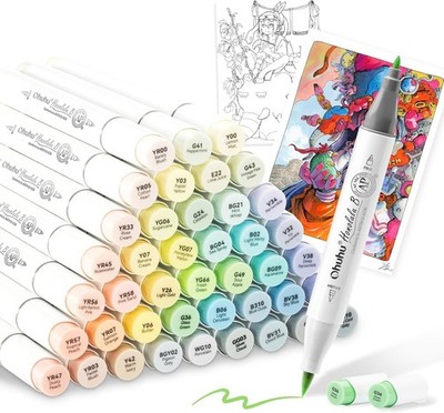 Ohuhu Art Markers Pen Brush Fine type 48 Soft Colors 49 Honolulu B Japan NEW