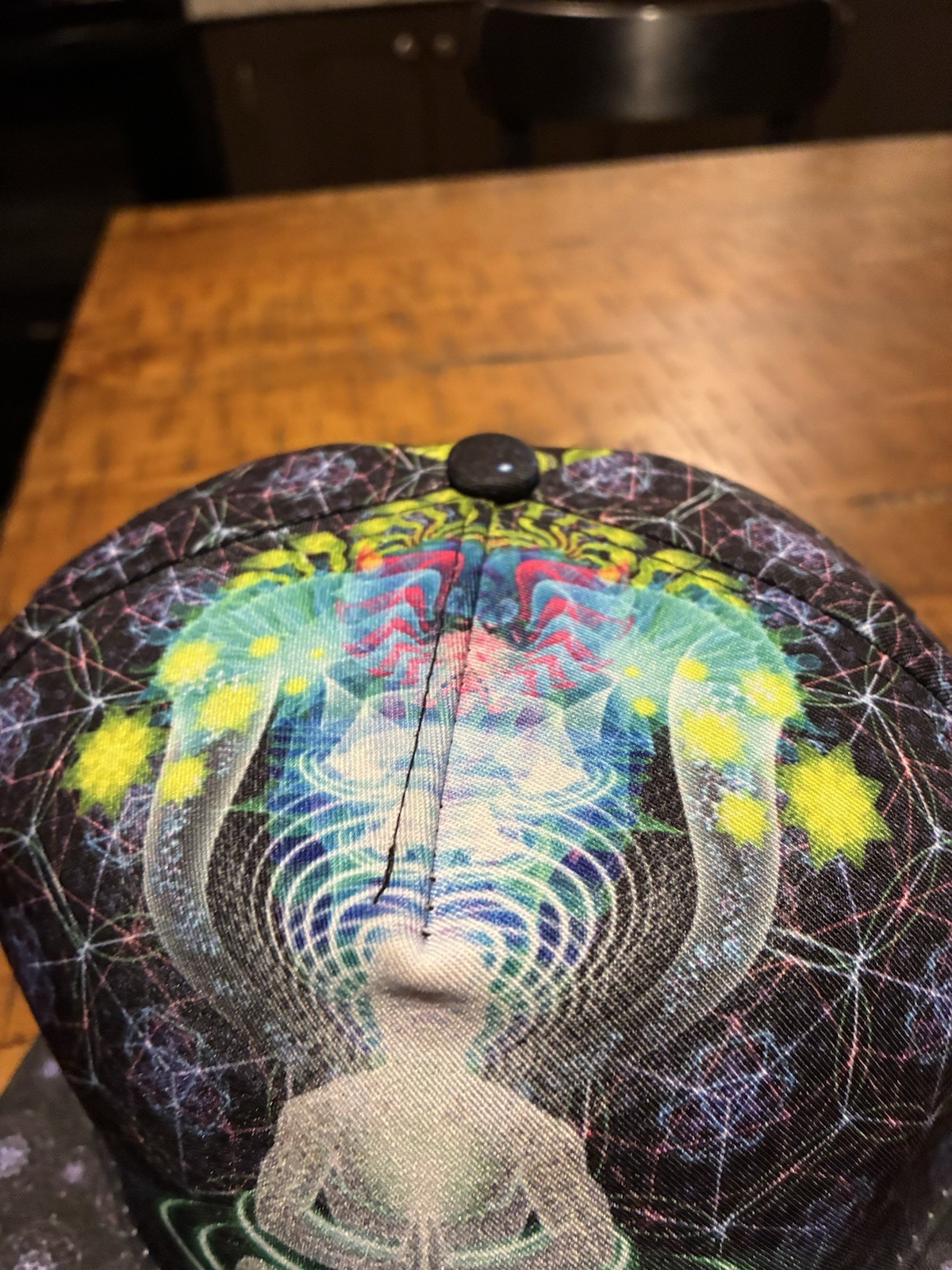 Psychedelic Themed SnapBack Hat Cap Featuring A M… - image 4