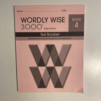 Wordly Wise - Test Booklet (4) - paperback Third Edition No Writing