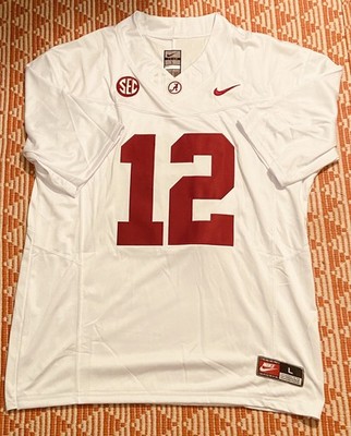 Alabama Crimson Tide #12 Keelon Russell White  Sz:L