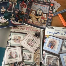 Paula Vaughan's Quilts for All Seasons by Leisure Arts #2539-plus Bouquets&Bloss