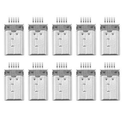 10 StüCk  USB Typ B Stecker 180 Grad 5 Pin SMD  zum LöTen Jack Connector G4B1