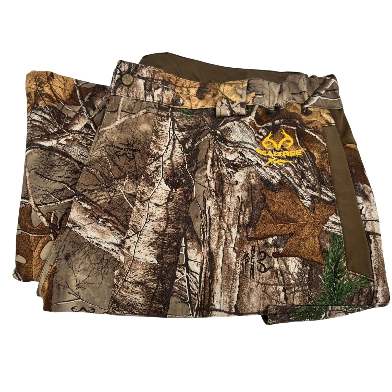 Realtree Xtra Pants Mens 2XL (44x31 ACTUAL) Camo Softshell Ankle Zip Hunting