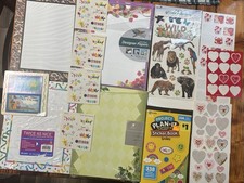 Vintage Scrapbook Paper and Stickers some used as shown in photos Made in USA