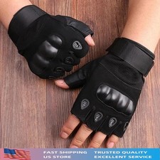 Tactical Fingerless Gloves for Men  Military Combat Shooting Half-Finger Gloves