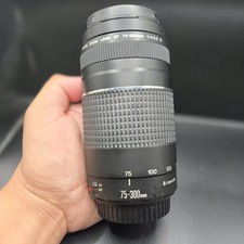 Canon EF 75-300mm f/4-5.6 III Telephoto Zoom Lens For EOS DSLR w/ Front Rear Cap