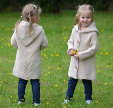 Knitting Pattern - Hearts Queen Coat, Cardigan, Jacket (Baby, Child, Teen sizes)