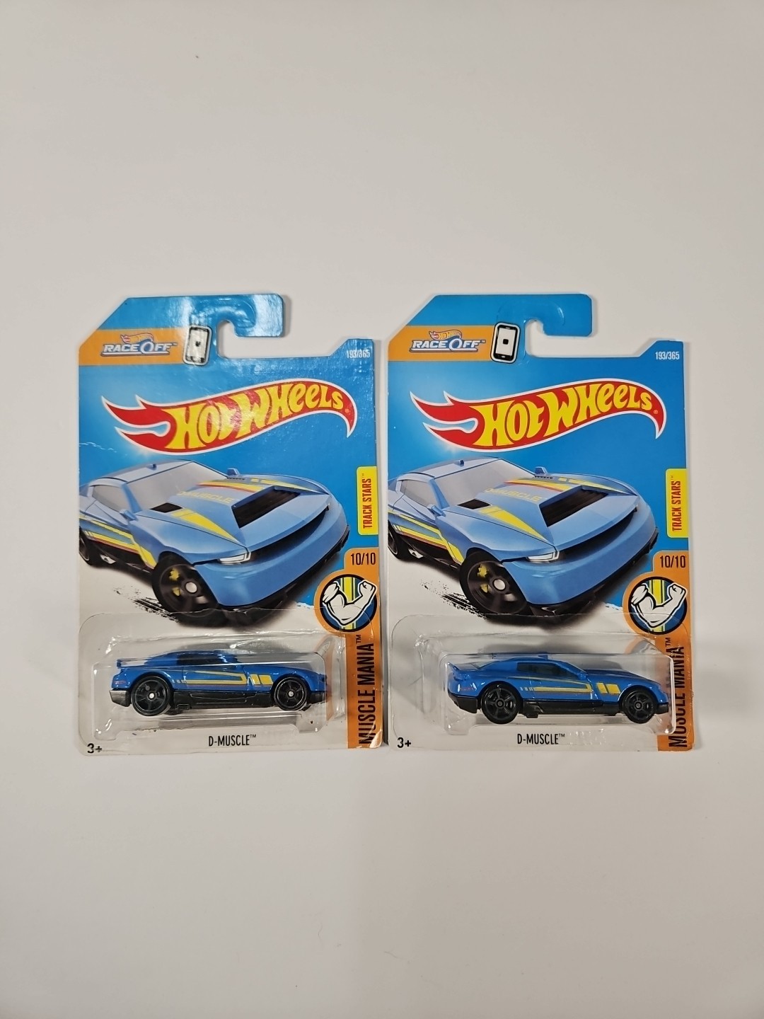 2017 HOT WHEELS D-MUSCLE  10/10 MUSCLE MANIA 193/365 BLUE Lot Of 2