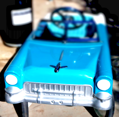Blue Diamond Classics Retro Tri-Five 1955 Chevy Pedal Car Aqua