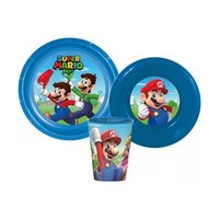 Super Mario Mushroom Kingdom Geschirr, Kunststoffset