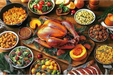 Delicious Dinner Party Food Jigsaw Puzzle 500 Pieces 23 x 15 Inch
