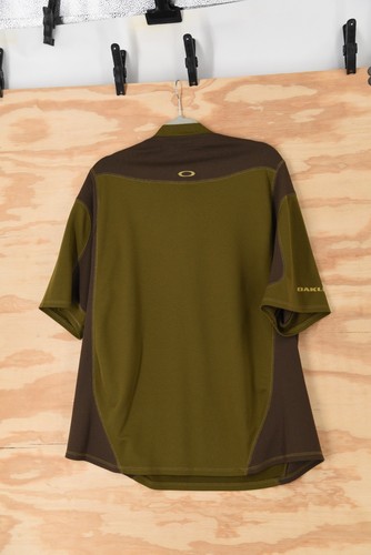 Oakley 1/2 Zip Cycling Jersey Mens XL Olive/Brown - Picture 9 of 12