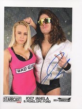 Joey Janela Bad Boy Signed 8.5x11 Photo Wrestling Autograph All In Starrcast