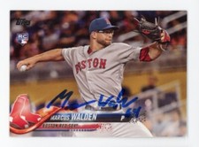 SIGNED BASEBALL CARD AUTO TOPPS 2018 BOSTON RED SOX MARCUS WALDEN #US247 RC