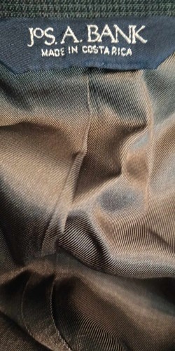 Jos A Bank Business Express 2 button Suit with Pleated/Cuffed Pants Sz 43R 34/28 - Picture 5 of 14