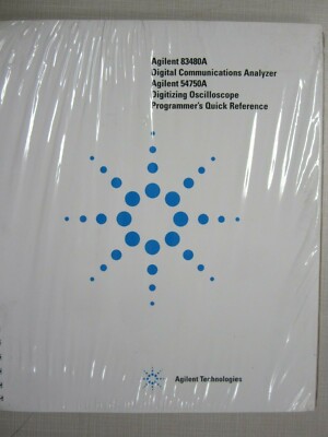 Agilent 83480A Digital Comm. Analyzer 54750A Digitizing Oscilloscope Pro. Ref.