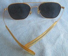 1960's Command AO USA MILITARY AVIATOR SUNGLASSES Gold Filled AMERICAN OPTICAL