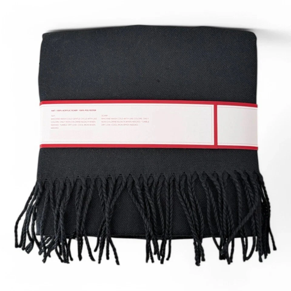 Conjunto de regalo de 2 piezas gorro y bufanda Club Room para hombre $40 negro Foto 3 de 3