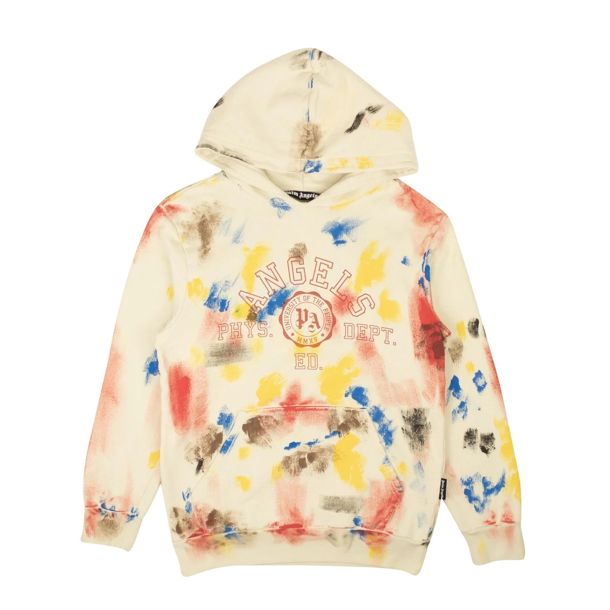 NWT PALM ANGELS White Multi Painted College Hoodie Sweatshirt Size XS $710  | eBay