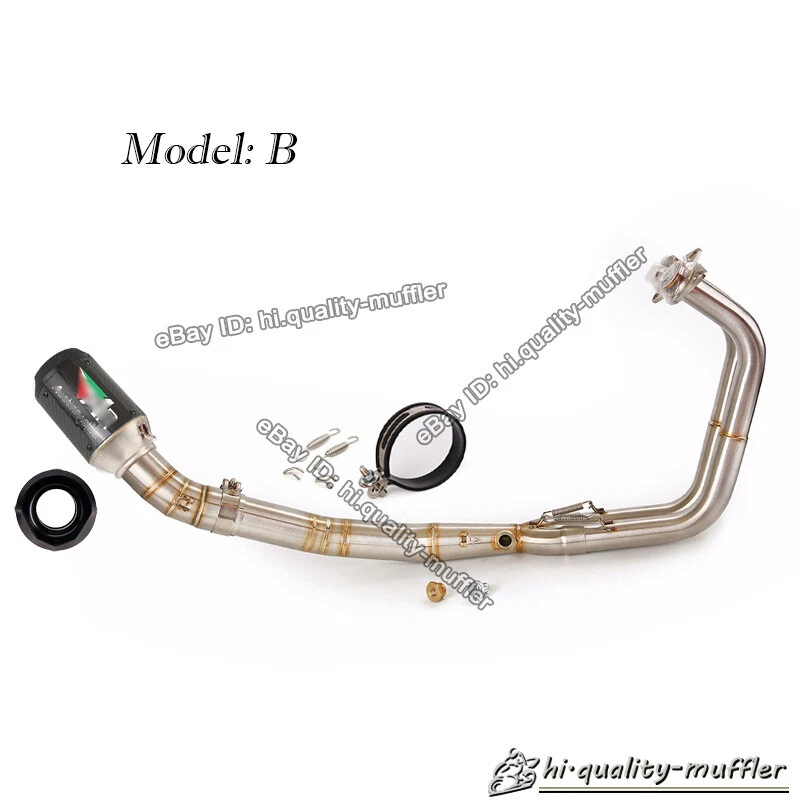 Silenciador de fibra de carbono para tubo de escape Kawasaki Ninja 400 Ninja 250 Z400 Foto 3 de 4