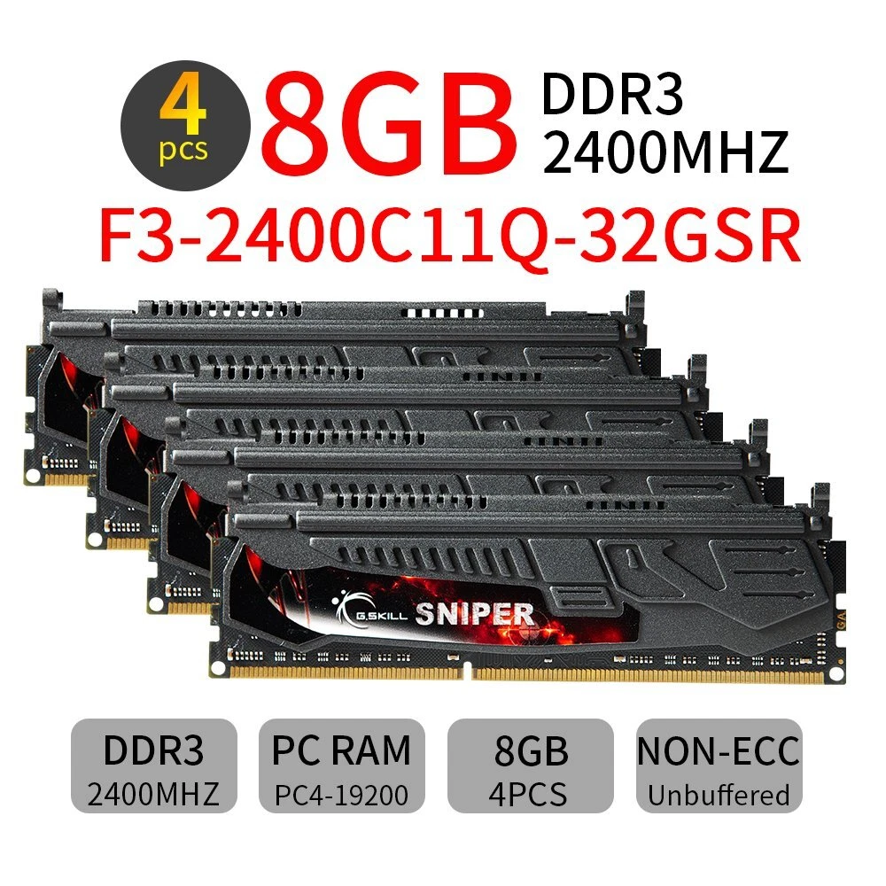 G. SKILL PC3-19200 (DDR3-2400) Bus Speed DDR3 SDRAM Computer