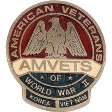 Wwii Vietnam Korea Veteran Amvet Army Navy Marine Air Force NOS Vtg Belt Buckle