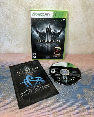 Diablo Ultimate Evil Edition  Microsoft Xbox 360 Near MINT Disc Complete CIB 