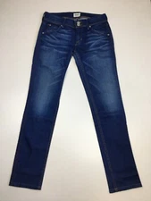 HUDSON Denim Womens sz 26 Curt Wash COLLIN Whiskers Distressing Skinny Jeans