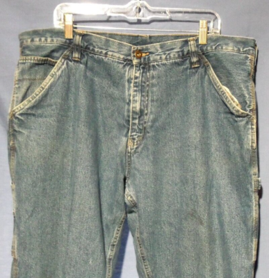 Faded Glory Red Winter Fleece Lined Carpenter Jeans in Men's Size 42x30