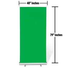 B GRADE: 40"x79" Green Screen Portable Collapsible Pop Up Pull Background w Case