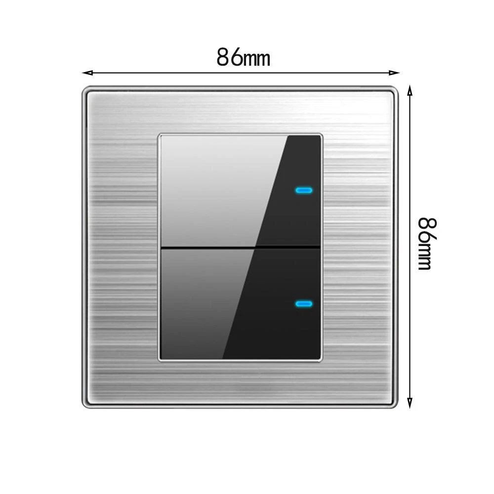 Stainless Steel 1 2 3 Gang 1 Way Wall Lamp Touch Sensor Switch Light Switch LED