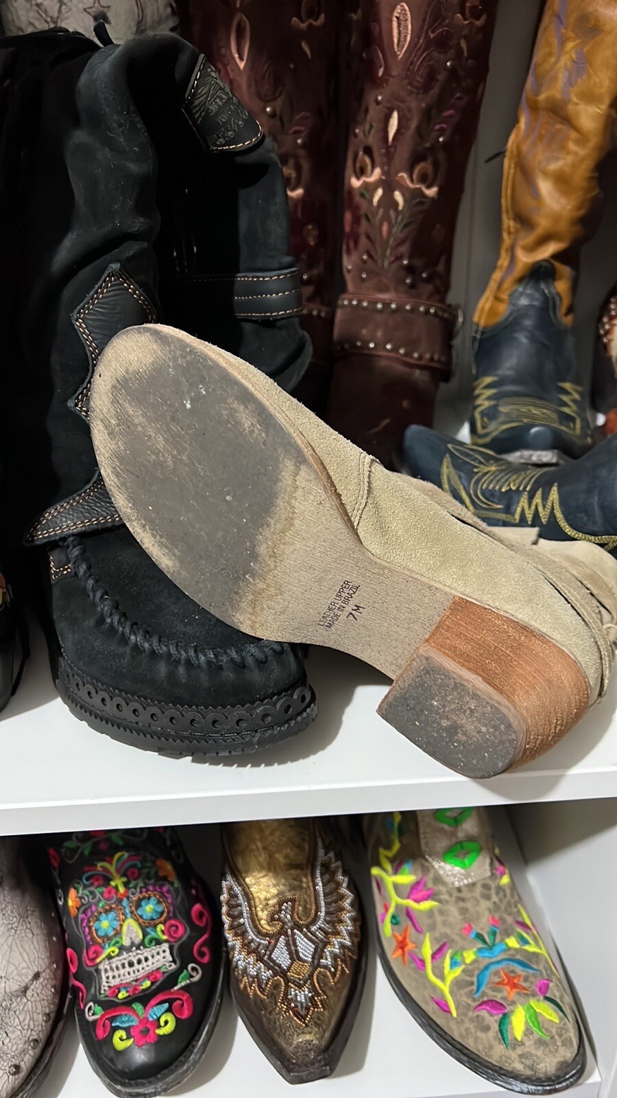 leather booties - image 4