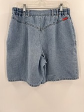 Vintage Gitano Med Wash High Rise Denim Blue Mom Jean Shorts Size 10  30"Wx8"L 