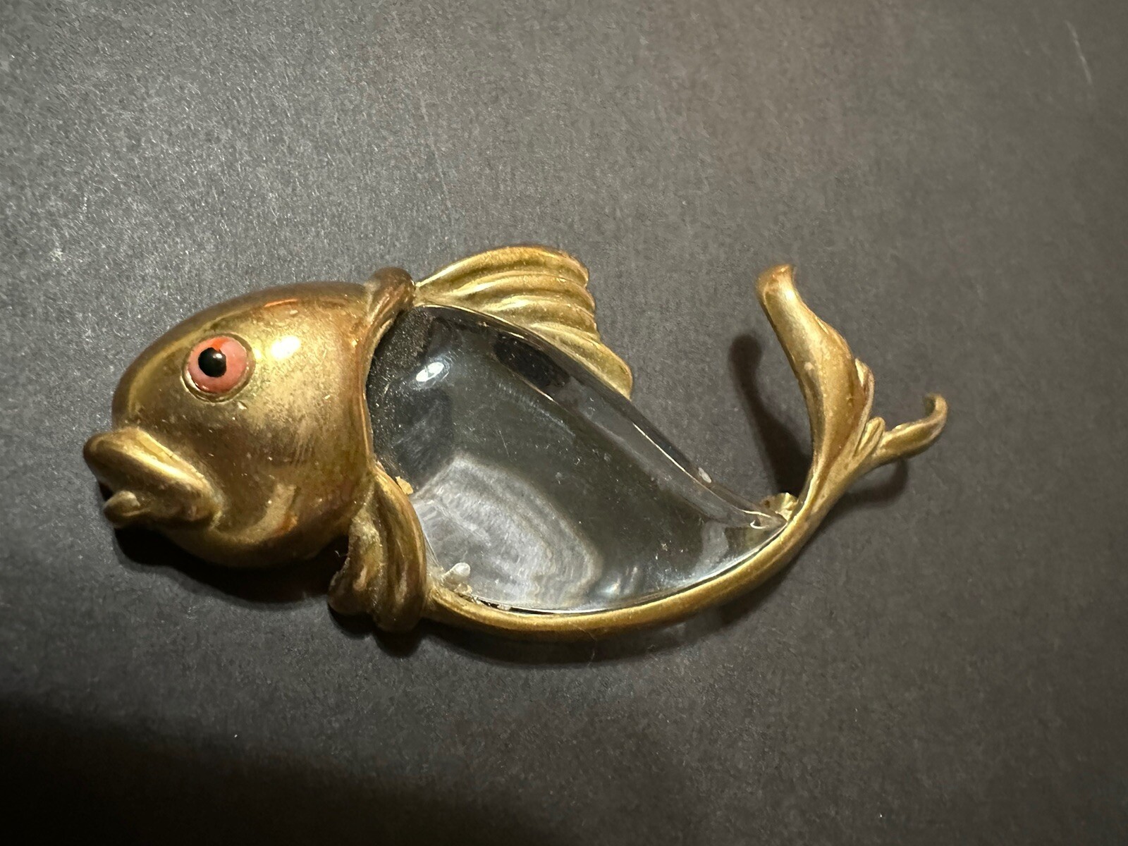 HUGE Old Vintage Estate Lucite Jelly Belly Fish Brooch Pin eBay