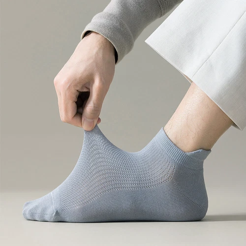 5Pairs High Quality 96% Cotton Men Socks Breathable Mesh Summer Anti-bacterial - Picture 9 of 35