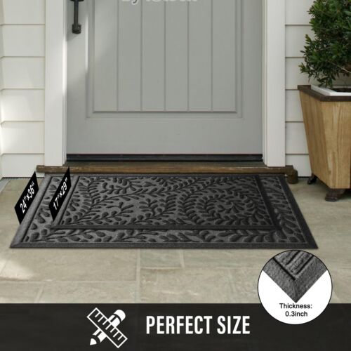 Front Door Mat Absorbent Dirt Trapping Welcome Door Mat Indoor Outdoor Non Sl... - Picture 6 of 7
