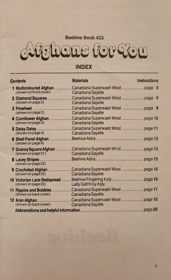 Afghans For You Knitting Patterns By Beehive - Image 2 of 4