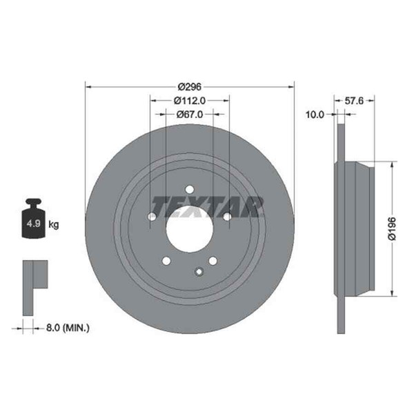 Textar 2X Bremsscheibe 93123503-image