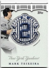 2020 Topps Update MARK TEIXEIRA DEREK JETER'S Final Season Commemorative Patch