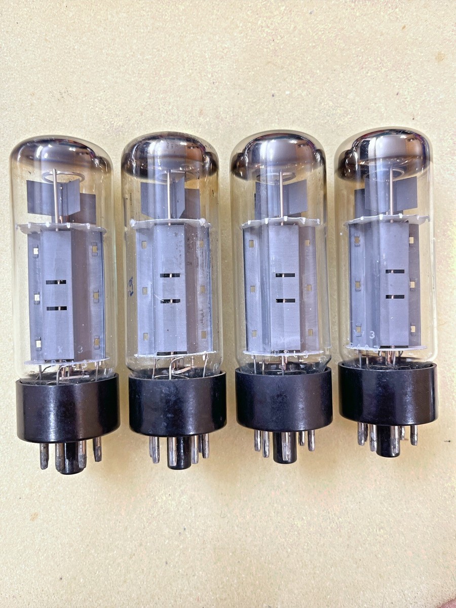 Mullard EL34 6CA7 KT77 ムラード クアッド 4本組 Mullard EL34 6CA7 xf3 Black Base O Getter Nos Testing Values